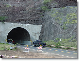 Maui's only tunnel and netting holding back the lave rock on Honoapi'ilani Highway, Route 30.