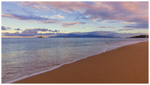 Maui beach after sunset